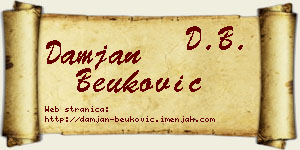 Damjan Beuković vizit kartica
